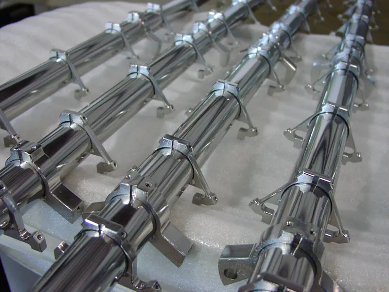 Electropolished stainless steel tube assemblies packaged after processing at Harrison Electropolishing