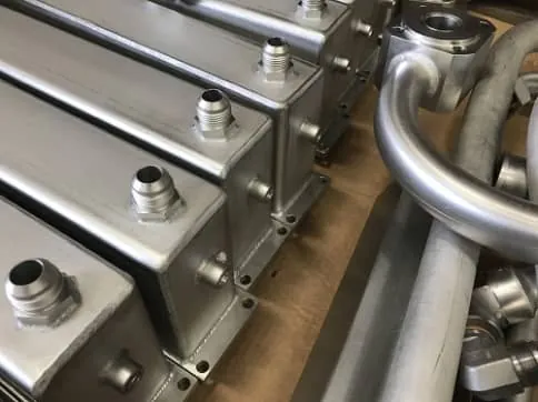 Fabricated Hastelloy stainless vessel with nozzles after pickling and passivation at Harrison Electropolishing